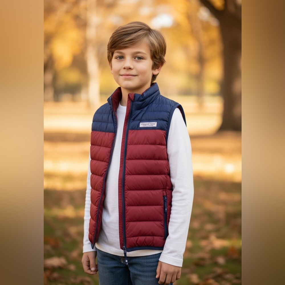 Boys Vineyard Vines puffy vest.